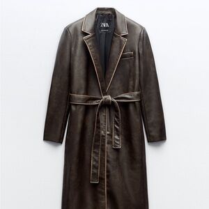 Zara faux leather coat